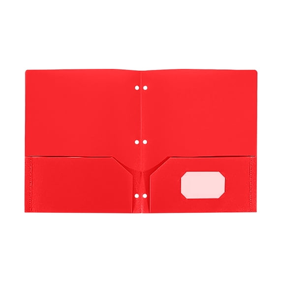 Folders with Pocket 6 Pack, 2 Pocket Folders 3 Hole Punch, Fits 3 Ring Binder, Plastic Paper Folder Letter Size 8.5x11 inches Folder for Documents School Office Business