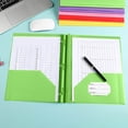 thumbnail image 1 of Folders with Pockets, Durables Heavy Duty File Folders with Business Card Slot, 2-Pocket Folder Bulks, Aesthetics File Folder, for School, Office Filing Supplies(Green), 1 of 6