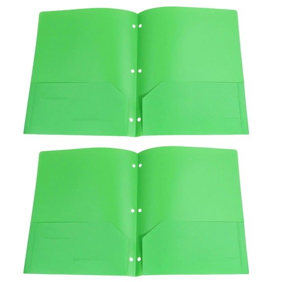 Folders with Pockets, Heavy Duty Plastic Folder, Letter Size (9.5" X 11.75") 7 assorted Colors, Water-Resistant File Folder with Business Card Holder, 2 Pack for School Office Supplies