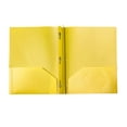 thumbnail image 1 of Folders with Pockets and Prong with Fasteners,Heavy-Duty 3 Prong 2-Pocket Folders for Document,File Folders with Prongs,Three-Hole Punch Prong Fasteners,Poly Folders for Office, Home,(Yellow), 1 of 3