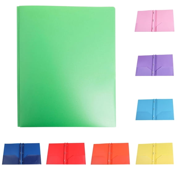Folders with Prongs Filing Cabinet Folders Campus Folder File Cabinet Folders File Folders College Supplies Colored File Folders Pocket Folders 2 Pocket Folders 11.5"X9.5"Assorted Colors