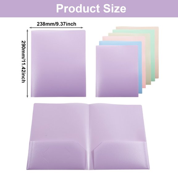 Folders with 2 Pockets, Size 11.42 X 9.37in