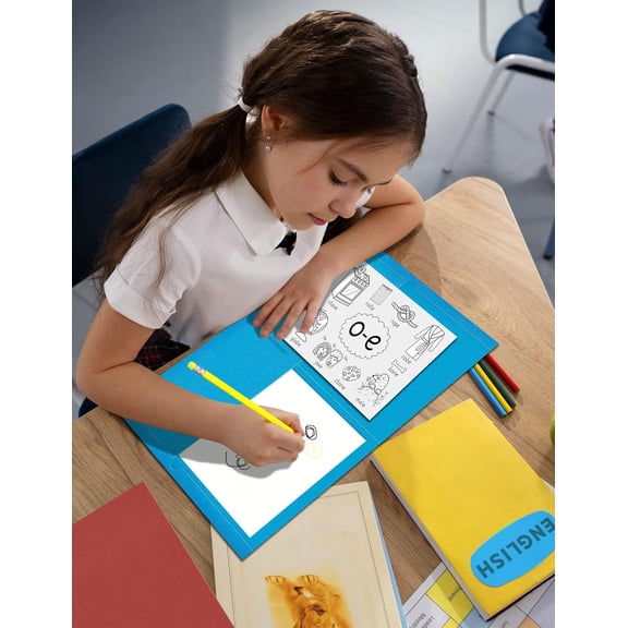 Folders with Pockets (125 Pack, Blue)