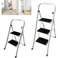 thumbnail image 1 of Folding 2 Step Stools for Adults, Portable Lightweight 2 Step Ladder with Anti-Slip Base and Wide Pedal, Portable Work Platform for Kitchen Office Travel, Max Load 150kg, 1 of 7