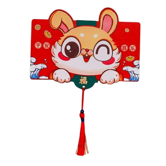 Folding 2023 Red Packet Decor Money Envelope Lucky Money Pocket Rabbit Year Hong Style D