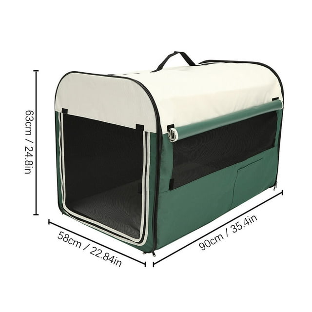 Folding 36" Dog Cage Crate Kennel Pet Cat Cage Crate For Travel Carrier