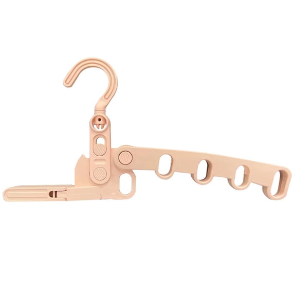 Folding 5-hole Clothes Drying Rack 360 Rotary Hook Travel Hanger Portable B5A2