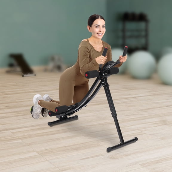 Folding Abdominal Trainer&Abdominal Exercise Machine with LED Display Screen