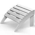 thumbnail image 1 of Folding Adirondack Ottoman HDPE Outdoor Adirondack Chair Footrest for Outside Indoor,19.7in W,White, 1 of 8