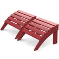 thumbnail image 1 of Folding Adirondack Ottoman set of 2, HDPE Outdoor Adirondack Chair Footrest for Outside Indoor,19.7in W, Red(Set of 2), 1 of 6