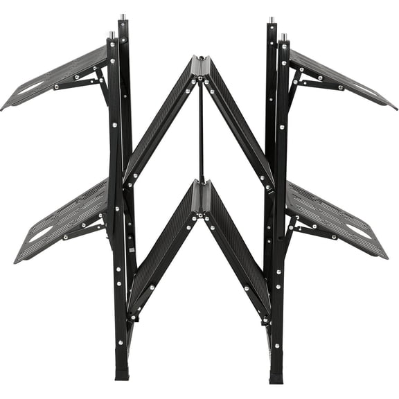 Folding Aluminum Camp Kitchen Table with Side Tables & Storage Shelves, All-in-One Portable Cook Station for Outdoor Picnics, BBQs, Camping