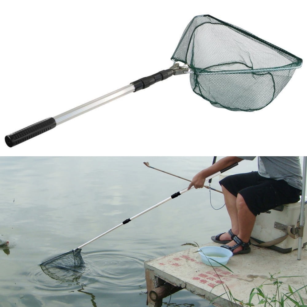 YVLEEN Folding Fishing Net - Foldable Fish Landing Net Robust Aluminum  Telescopic Pole Handle and Nylon Mesh 16inch Hoop Size : Sports & Outdoors  