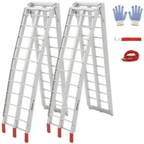 Folding Aluminum Ramp,1500 Lbs Capacity Loading Ramps for Pickup Trucks,7.5ft Heavy-Duty Ramps,89"x12" ATV Ramps for Motorcycles,ATV/UTV,Lawn mowers,Tractors,2 Pcs