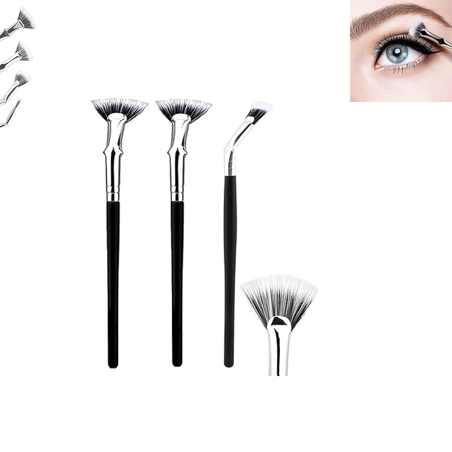 Folding Angle Scalloped Lash Brush, 2024 New Eyebrow Brush Eyelash Comb
