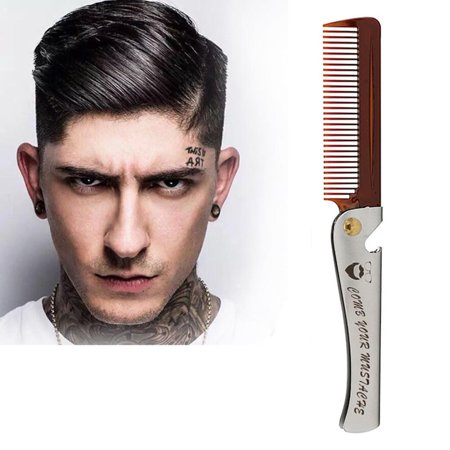 Folding Anti-Static No Snag All Purpose Hair and Beard Comb Beauty Tools For Men