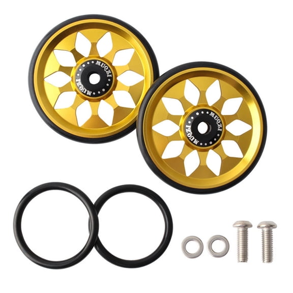 Folding Auxiliary Wheel Aluminum Processing Ultralight Bike Easy Wheel for Folding Bike Sports Tool