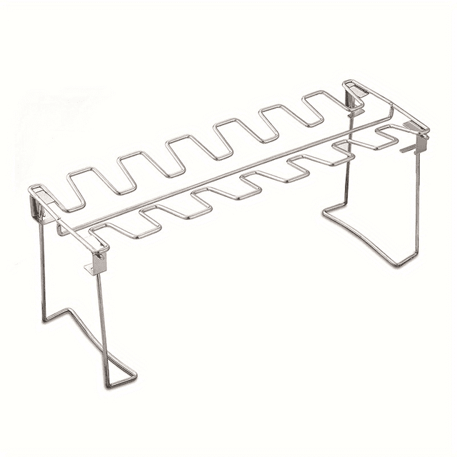 Folding BBQ Chicken Leg Wing Grill Rack Stainless Steel Barbecue Holder ...