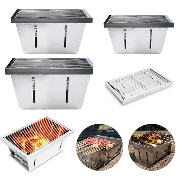 Folding BBQ Grill, Portable Lightweight Grill, Barbecue Grill, Outdoor Grill for Camping Picnics Garden Beach Party