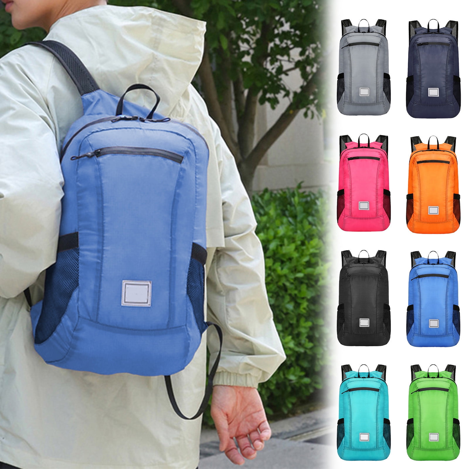 Folding Backpack Lightweight Water-Resistant Unisex Pack for Travel ...