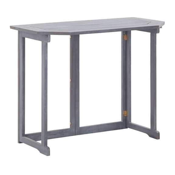 Folding Balcony Table 35.4"x19.7"x29.1" Solid Wood