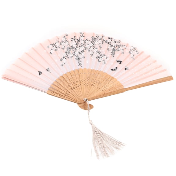 Folding Bamboo Hand Tassels Fan Summer Cooling Tool Prop Gift Decoration