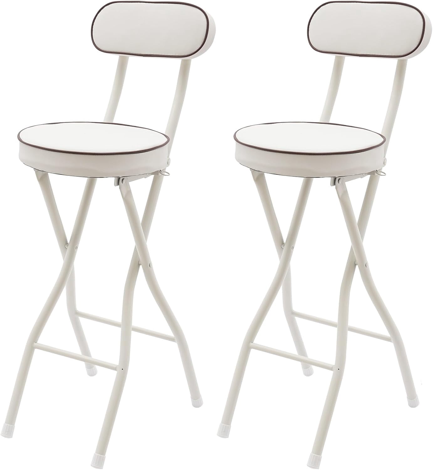 Folding Bar Stool with Backrest, Tall Foldable Stool Chair Portable