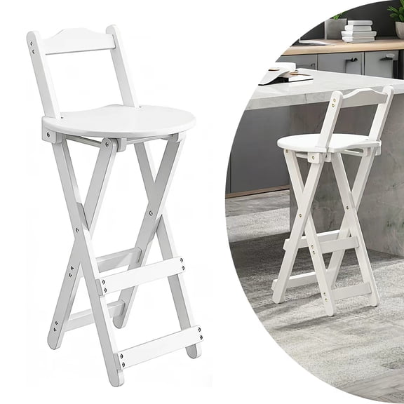 AOBAIWO Folding Bar Stool Kitchen24 inch Folding Kitchen Counter Chair Portable Wooden bar Stool Folding Outdoor Shop Kitchen Restaurant Coffee Stool