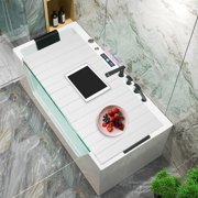 Folding Bathtub Cover, Waterproof, Dustproof, 11.02lbs Load, Bath Insulation Lid for Bathroom