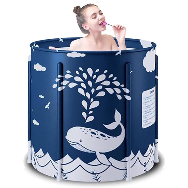 Folding Bathtub Portable Adult Spa Bath Tub Soaking Tub Hot Ice Bathtub