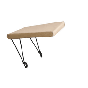 Folding Beach Chair with Canopy, High-Back Portable Camping Recliner for Fishing