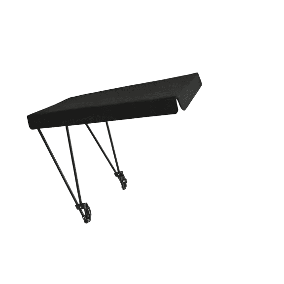 Folding Beach Chair with Canopy, High-Back Portable Camping Recliner for Fishing