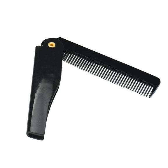 Folding Beard Comb and Hair Brush for Men - Beauty Tools for Grooming and Styling