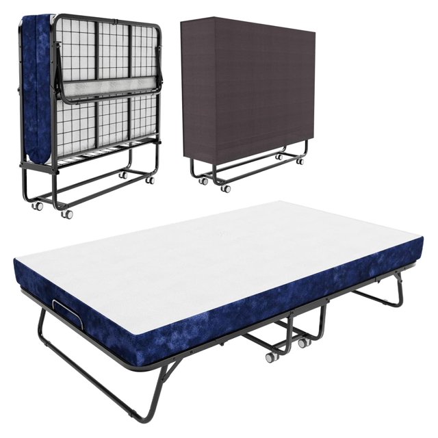 Folding Bed for Adults/Guests,75 x 38 Rollaway Bed with 4" Memory Foam