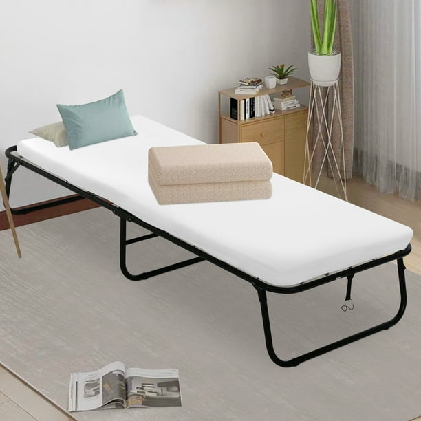 Folding Bed Guest Beds Cot Size, Roll Away Bed for Adult 250 lbs Weight ...