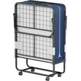 Folding Bed with Mattress, Portable Rollaway Bed with Luxurious 5 Inch