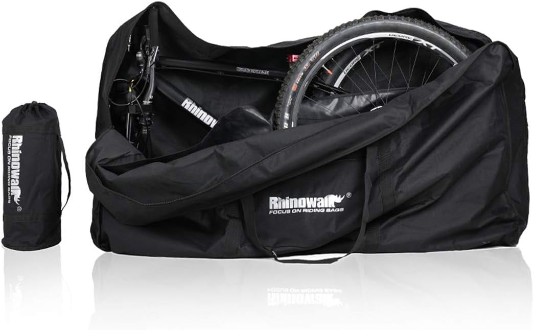 Folding Bike Travel Bag For 26" To 29" Bicycles - Heavy Duty 600D Oxford Case For Airplane, Car, Train