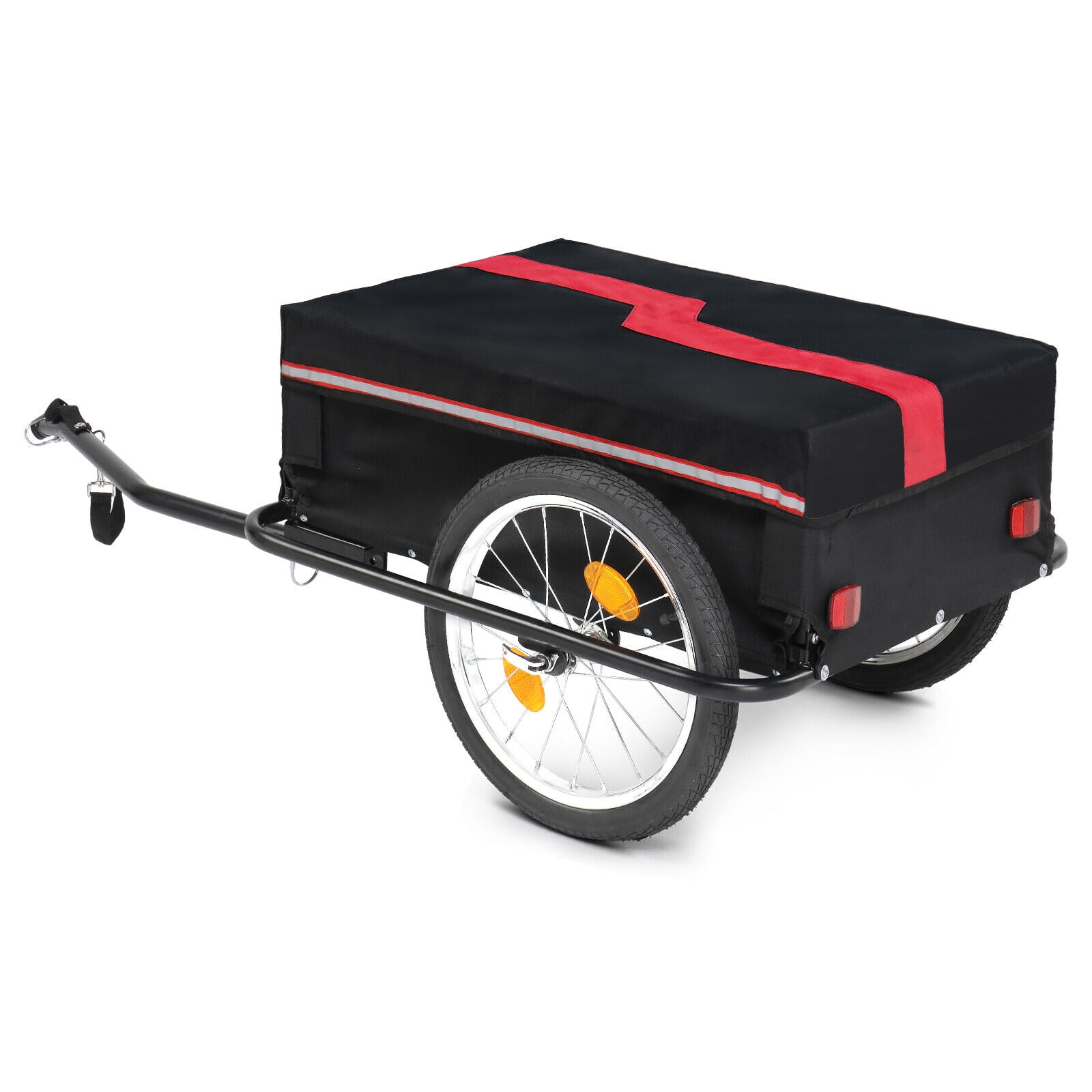Folding Bike Cargo Trailer Bicycle Carrier Luggage Storage Cart with Cover