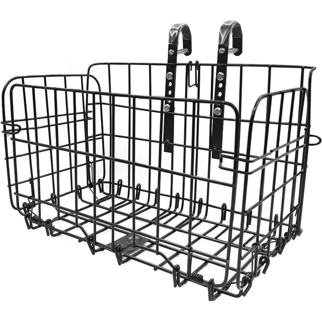 Folding Bike Front Basket, Rust Proof Detachable Folding Rear Bike