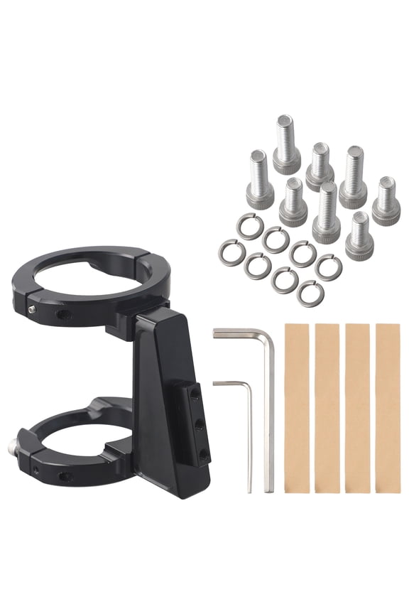 Folding Bike Front Carrier Block, Includes 8 Screws and Essential Installation Tools for Brompton (Black)