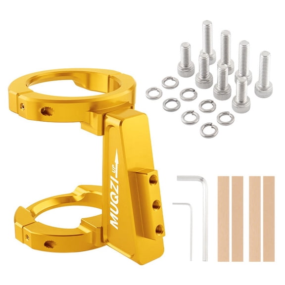 Folding Bike Front Carrier Block, Includes 8 Screws and Essential Installation Tools for Brompton (Golden)