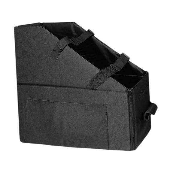 Folding Bike Storage Box Waterproof Bike Transport Bag Car Trunk Storage Box 2 Straps with Side Pocket