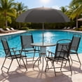thumbnail image 1 of Patio Furniture Set, Patio Dining Set with Metal Frame, Storage, Waterproof & UV-Resistant Patio Table and Chairs for Garden, Balcony, Deck, Backyard, Black, 1 of 8