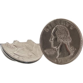 Folding Bite Coin Trick, Hinged Magic Quarter for Pranks, Gags & Close-Up Illusions