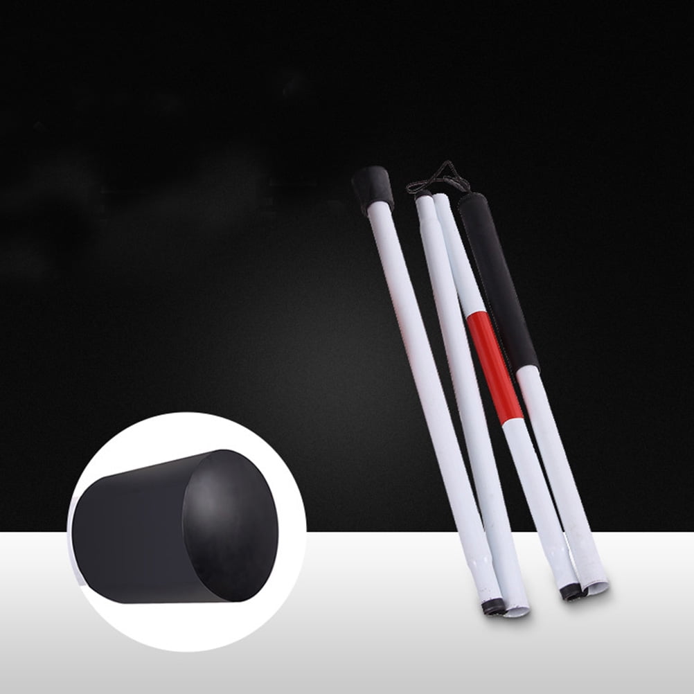 Folding Blind Cane Reflective Red Folding Walking Stick for Vision