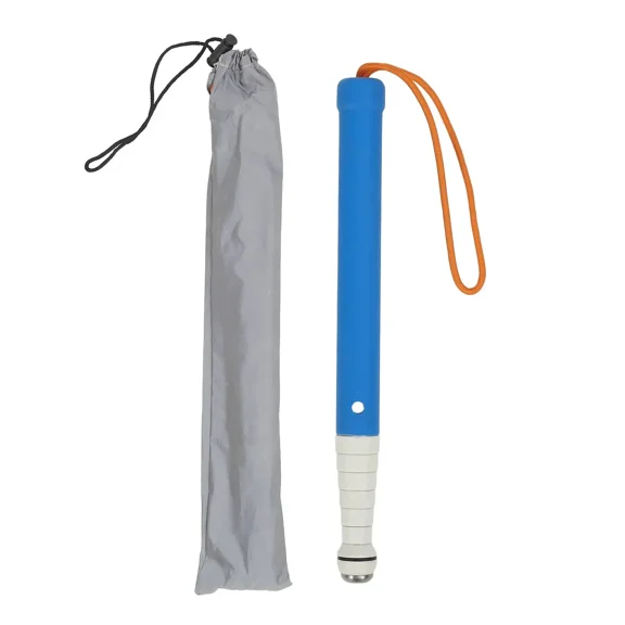 Folding Blind Cane With Reflective Tape, Titanium Alloy White Mobility Stick For Visually Impaired, Adjustable Height Walking Aid With Travel Bag, Lightweight & Sturdy