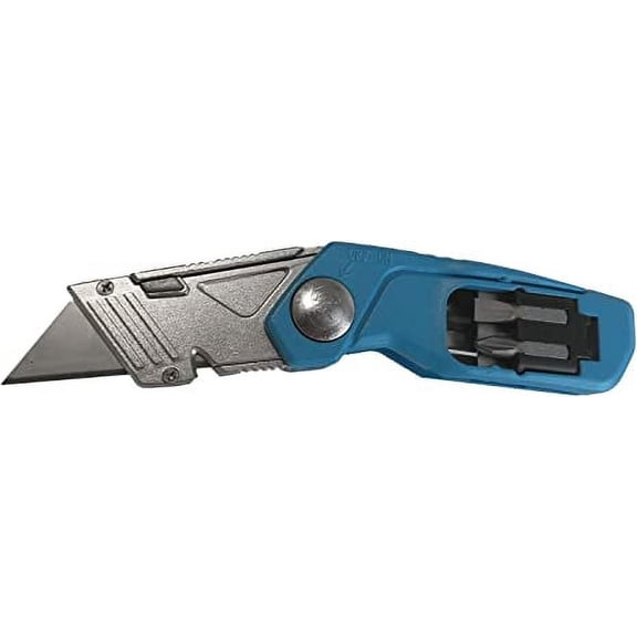 Folding Box Cutter, Wire Stripper and Screwdriver with Pocket Clip