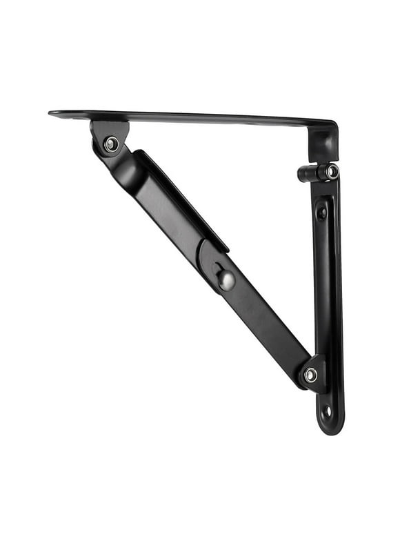 Folding Bracket 6 inch 150mm for Shelves Table Desk Wall Mounted Support Collapsible Long Release Arm Carbon Steel 3pcs