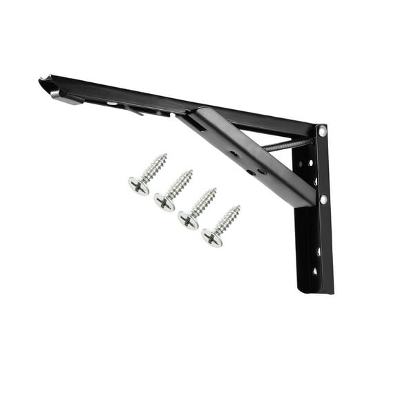 Folding Bracket 9.5 inch 243mm for Shelves Table Desk Wall Mounted Support Collapsible Long Release Arm Carbon Steel