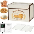 thumbnail image 1 of Folding Bread Proofing Box, Dough Proofer with 68-104℉ Temperature  48H Timer Controller  Bread Proofer with Metal Shelf  Sourdough Starter Warmer  Dough Proofing Box for Baking Pizza Yoghurt, 1 of 10