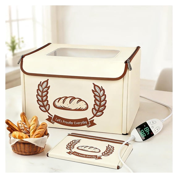 Folding Bread Proofing Box Dough Proofer, Electric Sourdough Warmer with 68-131F Temp Control & 99H Timer